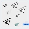 Paper airplane icon - Professional, Pixel-aligned, Pixel Perfect, Editable Stroke, Easy Scalablility