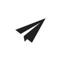 Paper airplane isolated vector icon. Isolated flat illustration. Freelance concept. Flight transport symbol. Vector paper