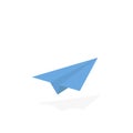 Paper airplane. Origami style. Airplane with shadow. Vector Royalty Free Stock Photo