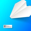 Paper airplane origami. Royalty Free Stock Photo