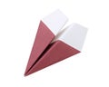 Paper airplane on white background Royalty Free Stock Photo