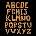 Paper alphabet. Polygonal letters