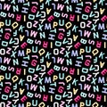 Paper alphabet seamless pattern Royalty Free Stock Photo