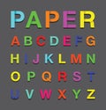 Paper alphabet text