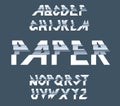 Paper Alphabet Vector of paper folding Royalty Free Stock Photo