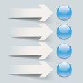 Paper 4 Arrows Blue Buttons PiAd Royalty Free Stock Photo