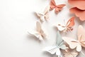 paper art Butterfly pack blank background Generative AI