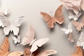 paper art Butterfly pack blank background Generative AI