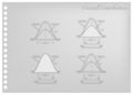 Paper Art Collection of Normal Distribution or Gaussian Bell Curve Royalty Free Stock Photo
