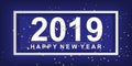 Paper art and craft of 2018 Happy New Year background decorate w