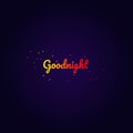 Goodnight origami text concept, vector art and illustration.