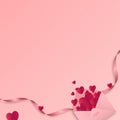 Paper art of Love and Valentine`s day Royalty Free Stock Photo