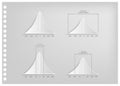 Paper Art of Normal Distribution Curve Charts Royalty Free Stock Photo