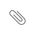 Paper attach clip line icon