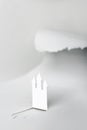 Paper background with castle and wave Royalty Free Stock Photo