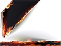 Paper background and flame Royalty Free Stock Photo