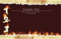 Paper background and flame Royalty Free Stock Photo
