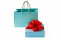 Paper bag and box Royalty Free Stock Photo