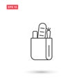 Paper bag food icon vector isolated 3 Royalty Free Stock Photo