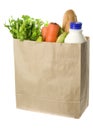 Paper bag full of groceries Royalty Free Stock Photo