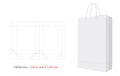 Paper Bag Illustration, Shopping Bag, 240 x 360 x 100 Royalty Free Stock Photo