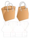 Paper Bag packaging die cut template design. 3d mock-up Royalty Free Stock Photo