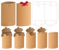 Paper Bag packaging die cut template design. 3d mock-up Royalty Free Stock Photo