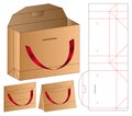 Paper Bag packaging die cut template design. 3d mock-up Royalty Free Stock Photo