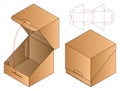Paper Bag packaging die cut template design. 3d mock-up Royalty Free Stock Photo