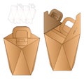 Paper Bag packaging die cut template design. 3d mock-up Royalty Free Stock Photo