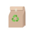 Paper bag with recycle sign, International plastic bag free day related