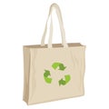 Paper bag with recycling symbol. Eco friendly paper bag. Ecological design of packet. Different paper bags, recycling Royalty Free Stock Photo