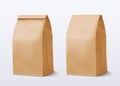 Paper bag on white background. Brown Shopping Bag. Two Craft package