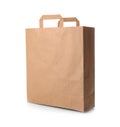 Paper bag on white background. Food delivery service Royalty Free Stock Photo