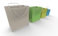 Paper bags colored