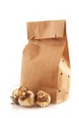 Paper bags with flower bulbs Royalty Free Stock Photo