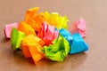 Paper ball - Crumpled of Sticky Post It Note on Cr