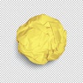 Paper ball isolated on transparent background vector