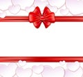 Paper banner with bow and ribbon