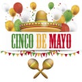 Paper Banner Cinco de Mayo Buntings Maracas Balloons