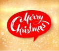 Paper banner with Merry Christmas lettering