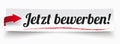 Paper Banner Red Arrow Jetzt Bewerben