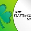 Paper banner for St Patricks Day. Emblems leaf clover. Irish shamrock leaves for Happy St. Patrick s Day. EPS 10.