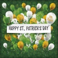 Paper Banner St. Patricks Day Green Cover Balloons