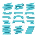 Paper banners ribbons in origami style. Vector illustration Royalty Free Stock Photo