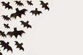 Paper Bats Over a White Background