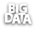 Paper big data sign. Royalty Free Stock Photo