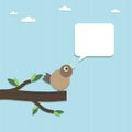 Paper bird speech Royalty Free Stock Photo