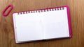 Paper blank background on the table for input text Royalty Free Stock Photo