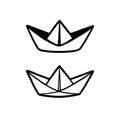 Paper boat drawing Royalty Free Stock Photo